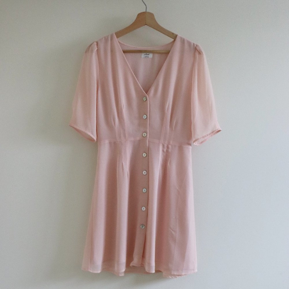 Aritzia - Wilfred Pink Button-up Dress - Size Small *NEVER WORN*